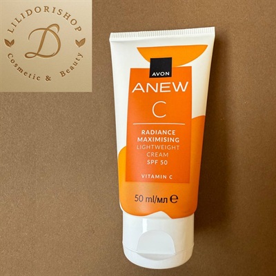 کرم سبک و مغذی ویتامین C با SPF 50 و حداکثر درخشندگی آون